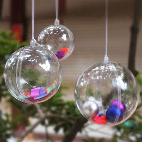 fillable christmas balls|80mm clear plastic fillable ornaments.